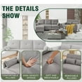 thumbnail image 5 of Soscana Convertible L Shaped Sectional Sofa and Loveseat, 3 Seat Sofa Couch with Storage Ottoman and Love Seat, Couch and Loveseat Set for Living Room Office Apartment Bedroom, 5 of 9