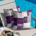 thumbnail image 6 of Abstract Color Block Throw Pillow Cover Purple Block Oil Painting Gradient Gray Cotton Linen Cushion Cover Throw Pillow Case with Invisible Zipper for Couch Sofa Bed Chair Car 20x20 Inch, 6 of 14