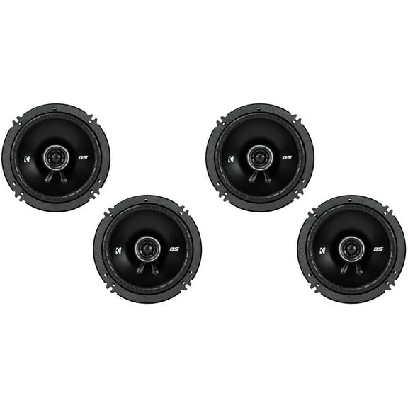 Kicker DSC650 6.5-Inch (160-165mm) Coaxial Speakers w/ 43DSC6504 6.5" Coaxial Bundle