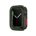 thumbnail image 1 of Apple Watch Case, Rugged Case Compatible with Apple Watch Case Series 9/8/7/6/SE/5/4 40mm/41mm/44mm/45mm, Soft TPU Shockproof Bumper Drop Proof Protective Cover for Series (Green), 1 of 5