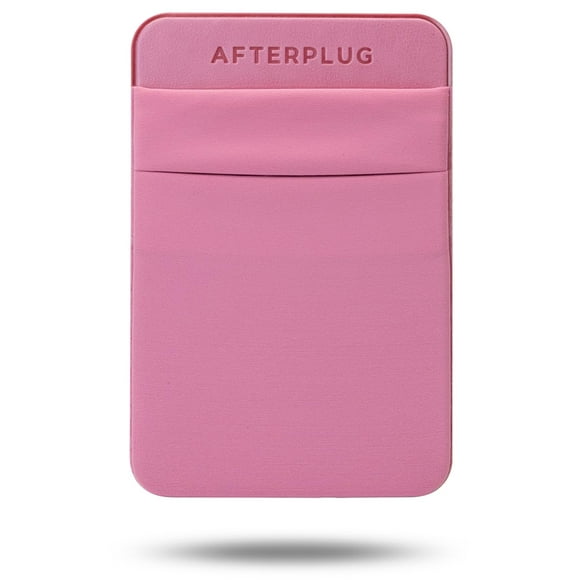 Funda adhesiva para portátil Afterplug con 2 bolsillos, color rosa