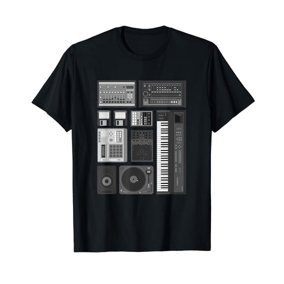 Old School Hip Hop Rap Music Beat Maker Black T-Shirt