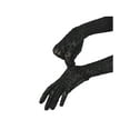 thumbnail image 4 of INSPIRE CHIC Women's Long Tulle Sheer Glove Leopard Print  21" Elbow Length Finger Gothic for Halloween Opera Masquerade Black, 4 of 6