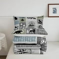 thumbnail image 4 of Rustic Farmhouse Cabin Comforter Set Twin Size,Deer Bear Hunting Adventure Bedding Set Adults Room Decor,Geometric Plaids Down Comforter,Gray Green Duvet Insert, 4 of 6