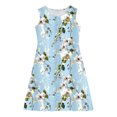 thumbnail image 4 of Delliss Girls Summer Sleeveless Dress Tropical Print Skater Twirly Dresses 4-14Years, 4 of 8
