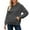Dark Gray, variant on Women's Hooded Pullover Sweatshirt Winter Warm Soft Lined Comfortable Casual Loose Fit Solid Color Top