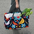 thumbnail image 7 of Peace symbol Reusable Foldable Large Capacity Oxford Cloth Storage Basket Easter Picnic Basket, 7 of 7