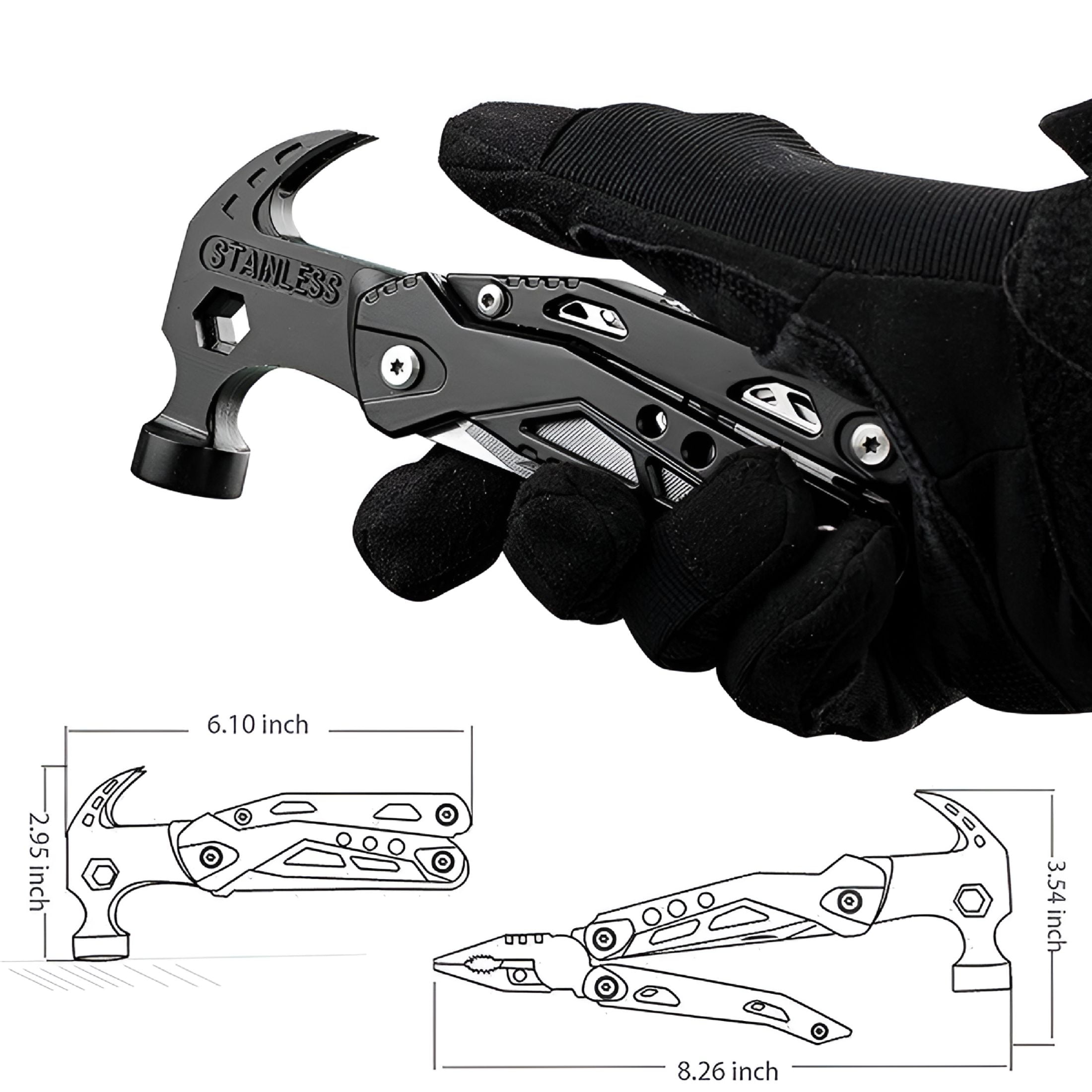 FACEGA Car Accessories Gifts for Men Multitool Cool Gadgets Survival Hiking Tools Mens Gifts for Christmas Stocking Stuffers for Men
