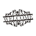 thumbnail image 4 of Letrero de bienvenida de metal para puerta, placa de casa para montar en la pared, etiqueta de bienvenida de moda, decoración de pared para jardín,, 4 of 8