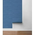 thumbnail image 3 of Luxe Haven Coastal Blue Luxe Sisal Peel and Stick Wallpaper (Covers 40.5 sq. ft.), 3 of 8