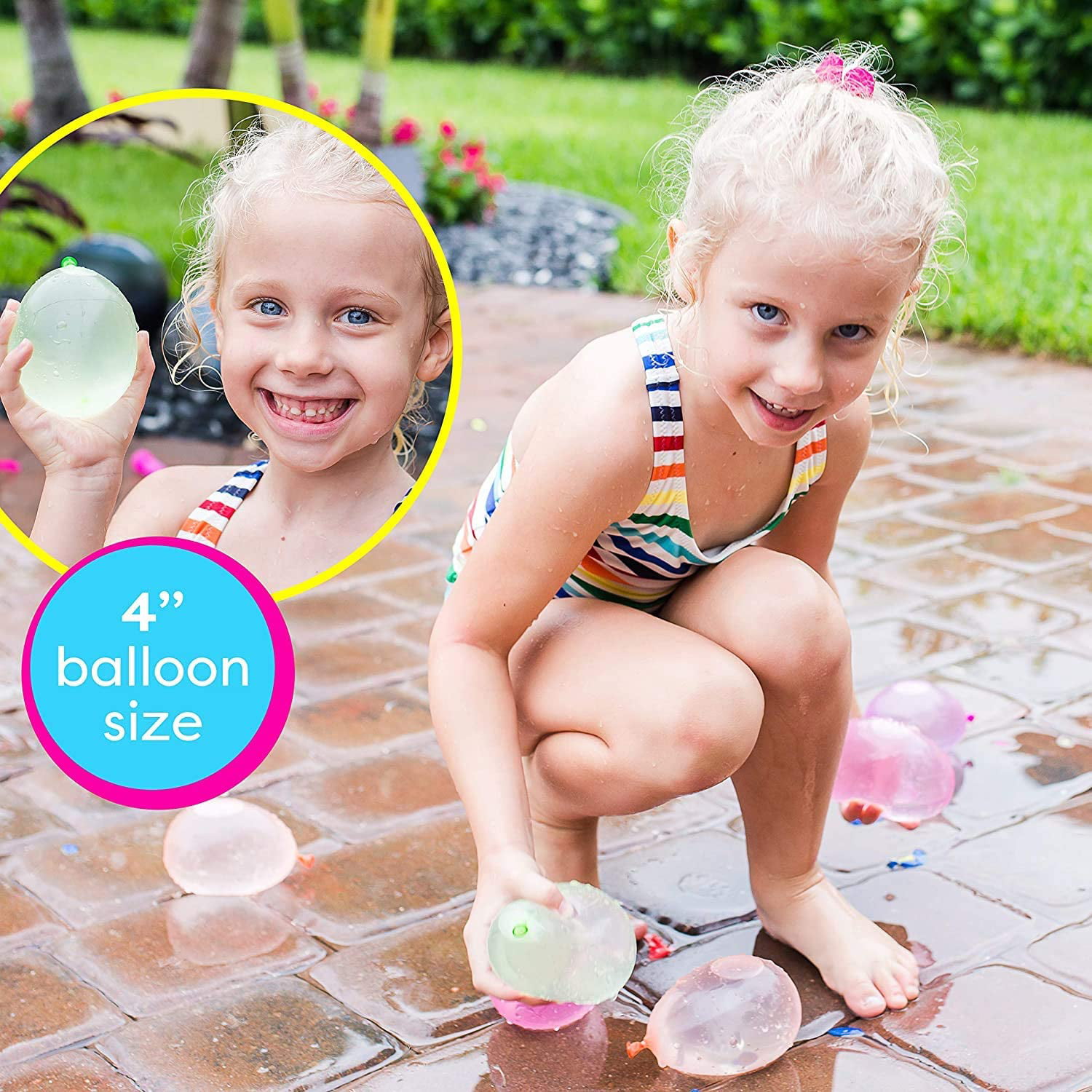 FEECHAGIER Water Balloons for Kids Girls Boys Balloons Set Party Games Quick Fill 592 Balloons for Swimming Pool Outdoor Summer Funs G1 