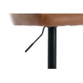 thumbnail image 6 of Guyou Modern Swivel Bar Stool Set of 2, PU Upholstered Adjustable Island Stool Counter Height Stool with Backrest and Metal Base for Kitchen Island Restaurant Bar, Brown, 6 of 15