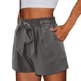 thumbnail image 4 of BLVB Womens Shorts with Pockets Summer Casual Shorts for Women High Waist Casual Lightweight Adjustable Tie Knot Loose Short Pants, 4 of 7