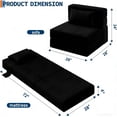 thumbnail image 2 of QinaQin Sofá cama plegable 4 en 1, futón de piso con espuma de alta densidad, ideal para sala, recámara, departamento o cuarto de visitas, 2 of 8
