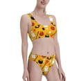 thumbnail image 2 of Kdxio Happy Halloween 3 for Womens High Waisted Bikini Top Sports Style Two Piece Bathing Suits, 2 of 7