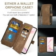 thumbnail image 5 of Asuwish Kickstand Hard Shell Wallet Cell Phone Case with Tempered Glass Screen Protector for Samsung Galaxy Note 10 Lite/A81/M60S, Brown, 5 of 6