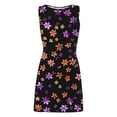 thumbnail image 4 of Mini Vestido de Verano, Vestido Cómodo sin Mangas de Cuello Redondo Impreso Hecho de Poliéster para Primavera Verano, Vestido de Verano Casual, 4 of 4
