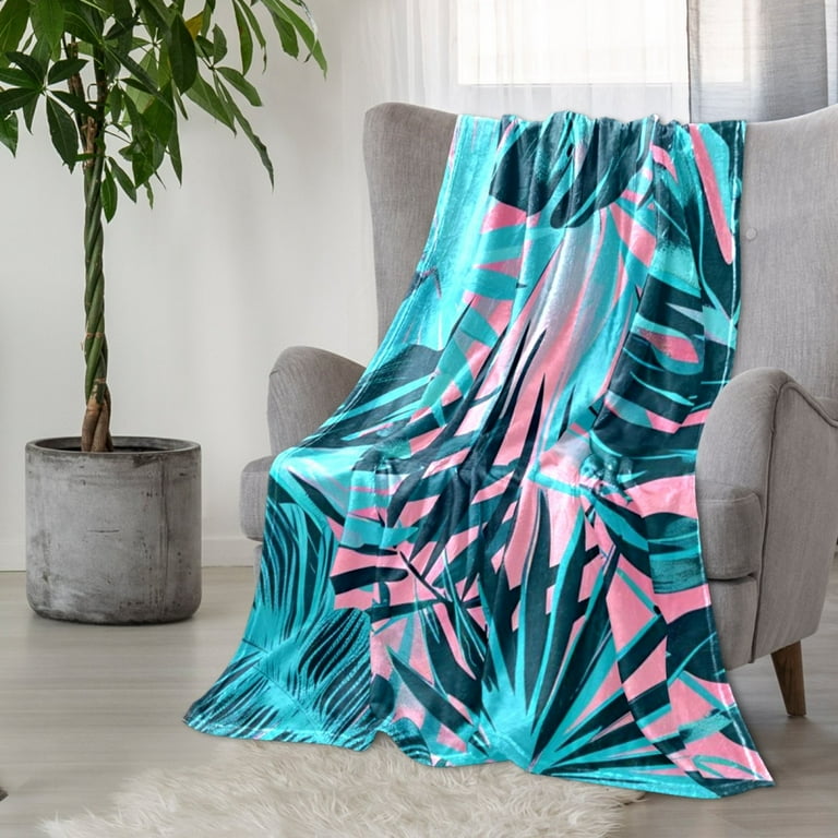 Palm leaf throw blanket hotsell
