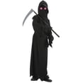 thumbnail image 3 of CONZONE Halloween Grim Reaper Outfit For Kids Hallowmas Outfit Dress Up Clothes For Kids Funny Festival Stage Party Outfits Size 3-4 Years Black, 3 of 8