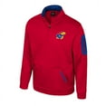 thumbnail image 2 of Men's Colosseum Red Kansas Jayhawks Mainframe Quarter-Zip Fleece Jacket, 2 of 3