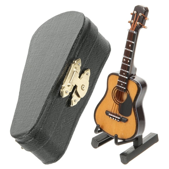 1 conjunto de modelo de guitarra en miniatura Tiny Guitar Model Kid Guitar Toy Landscape Landscape