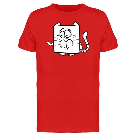 Adorable Kitten Square Cartoon Tee Men's -Image by Shutterstock