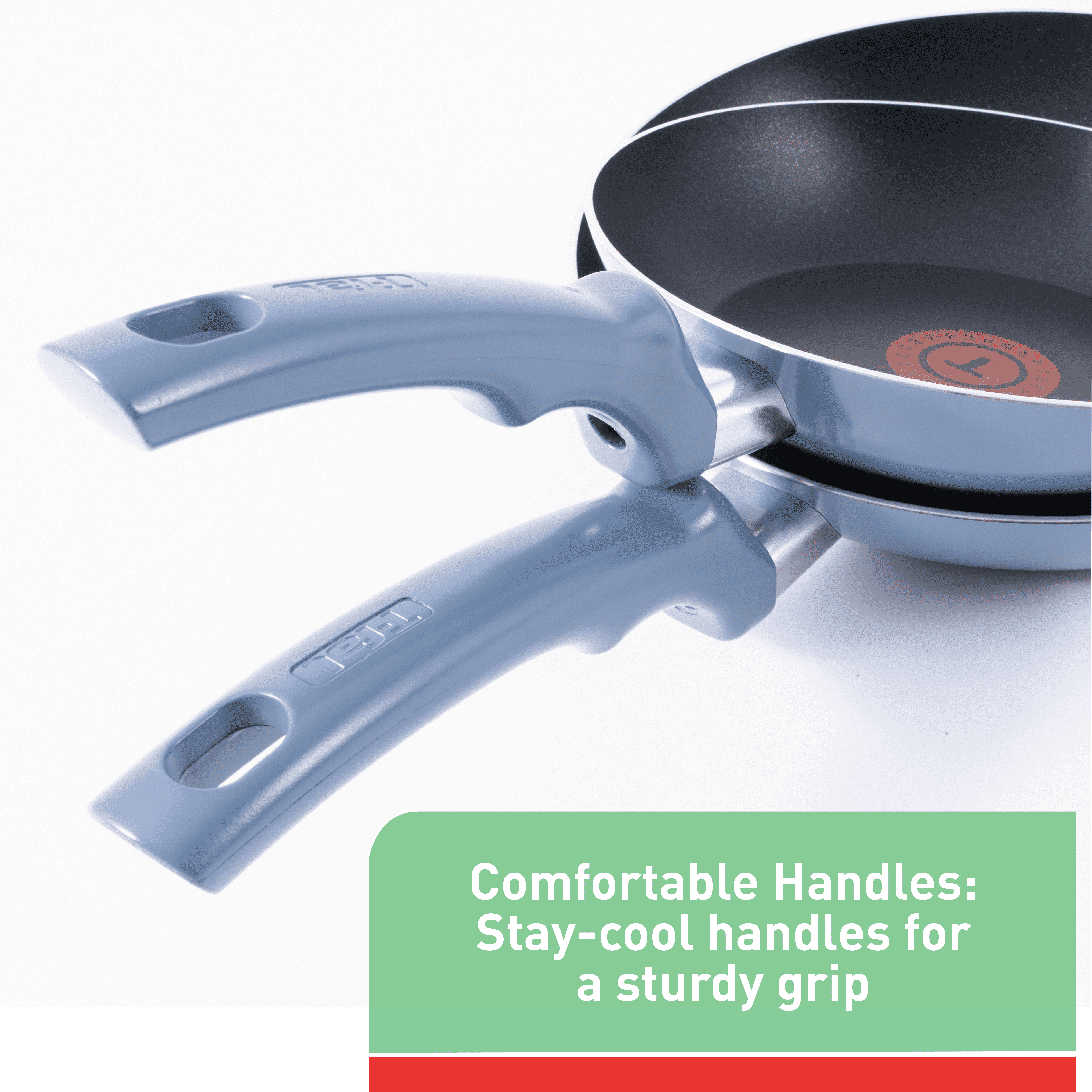 T-fal Kitchen Solutions, 22 Piece Non-Stick Pots and Pans Cookware Set, Ocean Blue