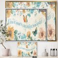 thumbnail image 2 of Citation Adorable de Fleur de Papillon - Toile Encadrée Style Ferme, 2 of 3