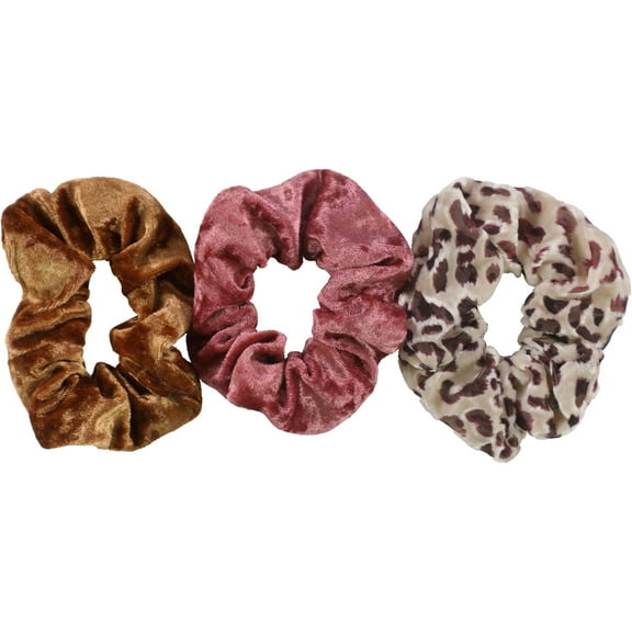 American Eagle Womens Velvet 3-Pack Hair Scrunchie, Multicoloured