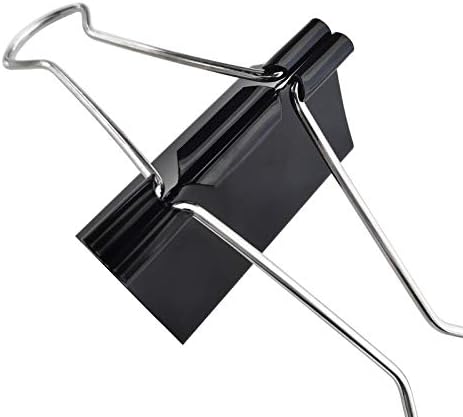Tekola Extra Large Binder Clips 2.4-Inch (12 Pack), Big Paper Clamps for Office Supplies, Black