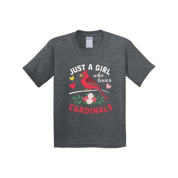 Inktastic Just a Girl Who Loves Cardinals Youth T-Shirt