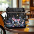 thumbnail image 3 of Kuiaobaty Butterfly Flower Moon Print Women's Crossbody Bag, Trendy Multi Pockets PU Leather Messenger Handbag Crossbody, Large Capacity Sling Purse with Adjustable Strap for Travel, 3 of 7