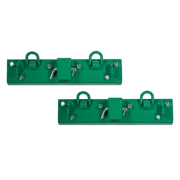 2 - Pack 5"x 22" Tractor Bucket Grab Hooks Bolt 2" Hitch Receiver for Kubota, Bobcat - Universal Compact Tractor Bolt-on Plate w/D-Ring & Grab Hooks - Tractor Attachment