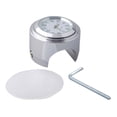 thumbnail image 3 of Reloj universal con de manillar de 7/8 "para motocicleta, resistente para ATV Dirt Bike Motocross (carcasa cromada) Blanco Zulema reloj del manillar de la motocicleta, 3 of 8