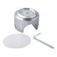 thumbnail image 3 of Reloj universal con de manillar de 7/8 "impermeable para ATV Dirt Bike Motocross (carcasa cromada) Blanco, 3 of 9