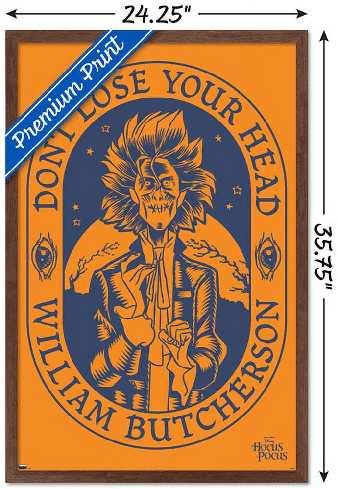 Disney Hocus Pocus - William Butcherson Wall Poster, 22.375" x 34", Framed