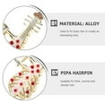 thumbnail image 7 of French Barrette Hair Clips Retro Hair Claw Clip Pipa Shape Vintage Alloy Hair Jaw Clips Hairpin Hair Updo Grip Hair Jaw Clamp Hair Catch Barrette for Women Girls (Golden) Pearl Headpiece, 7 of 7