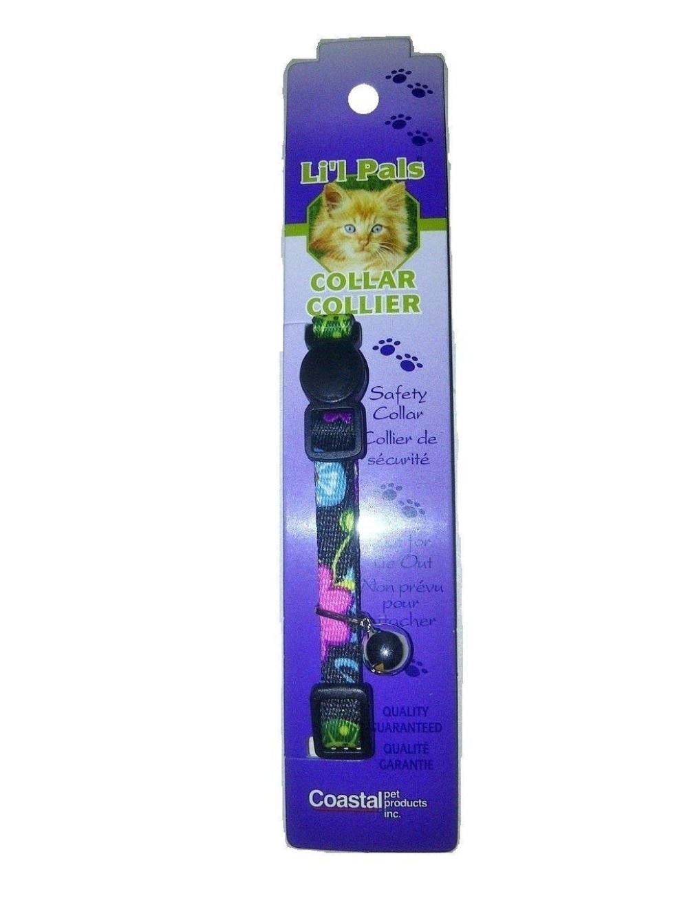 Daisies Multi-color 1-Unit Coastal Pet Products Lil Pals Adjustable Breakaway Kitten Safety Collar with Bell Adjust from 6 to 8 Inches | 