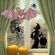 thumbnail image 3 of 4 Piezas Decoraciones de Halloween Colgantes de Vidrio Atrapasueños Murciélagos Acrílicos Coloridos Murciélagos de Halloween Decoración de Pared Murciélago Gótico Colgante, 3 of 6