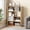 Oak, variant on Basic Open Shelf Bookcase - 2-Tier Small Tiny Wooden Cube Storage Shelves Split Bookshelf, White