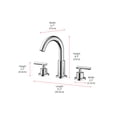 thumbnail image 2 of Elegant Lighting Leah 8 Inch Widespread Double Handle Bathroom Faucet In Chrome, 2 of 10