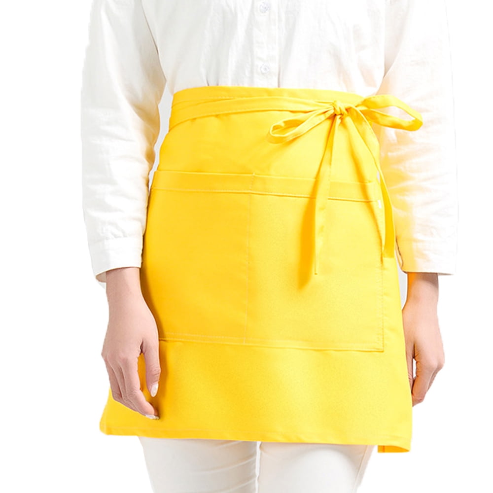 Server Aprons Half Bistro Apron with Pockets Waiter Waitress Long waist