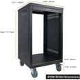 thumbnail image 7 of Sound Town 16U Universal Steel Rack, w/Mesh Doors, Locking Casters, Vented Side Panels for Audio Video, Server and Network Equipment (STRK-M16UWD), 7 of 7