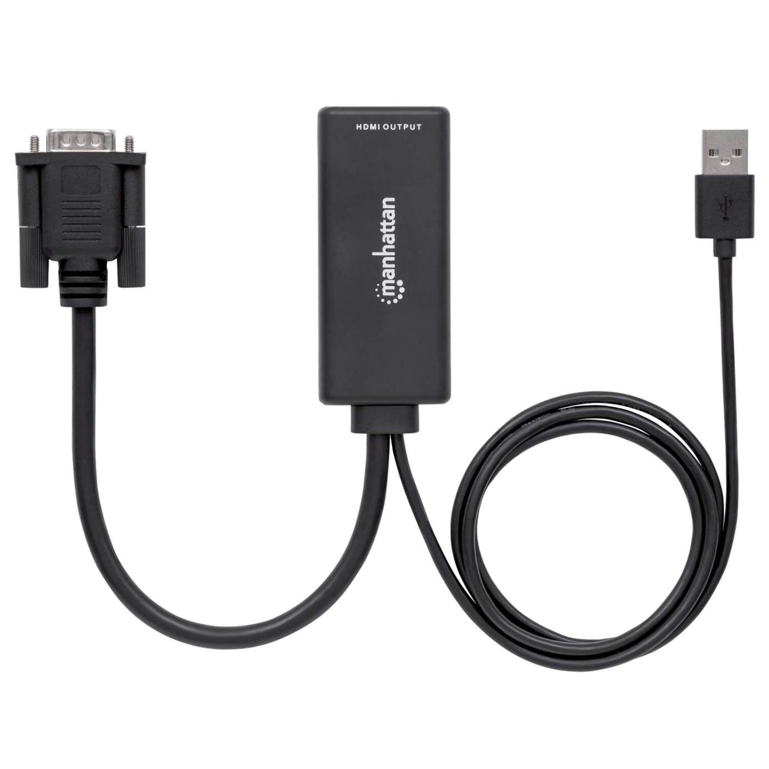 Manhattan VGA and USB to HDMI Converter, 1080p@60Hz, 24-bit color depth