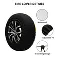 thumbnail image 4 of Gaeub Tropical Lemon 14-17in Tire Cover, Spare Tire Cover, for Camper Caravan, Trailer, Car, Truck, SUV, Jeep - 17 inch, 4 of 9