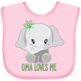 thumbnail image 3 of Inktastic Oma Loves Me- Cute Elephant Boys or Girls Baby Bib, 3 of 4