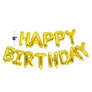 MPWEGNP Foil Letters Birthday Inflating inch (Gold) 16 Banner Self Bunting Wall Sticker Dinosaur Birthday Decorations for 1 Year Old Cars Birthday Decorations for 3 Years