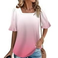 thumbnail image 2 of Blusas de Manga Corta para las Mujeres, Moda Verano Impreso, Blusas de Cuello Redondo, Chaqueta de Manga Corta para las Mujeres, 2 of 7