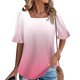 thumbnail image 2 of Blusas de Manga Corta para las Mujeres, Moda Verano Impreso, Blusas de Cuello Redondo, Chaqueta de Manga Corta para las Mujeres, 2 of 7
