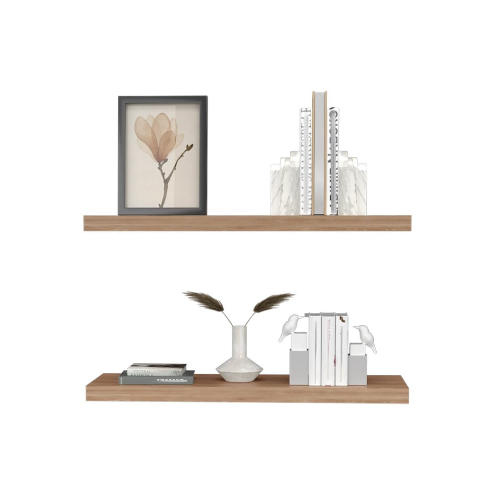 Ecco 31.5" Wide Floating Shelves  Set of 2 Engineered Wood Pine